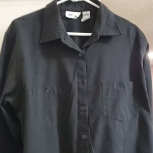 KRAZY KAT WOMAN Black Casual Button Down Shirt